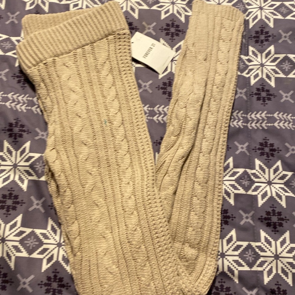 Cable Knit Skinny Ankle Leggings